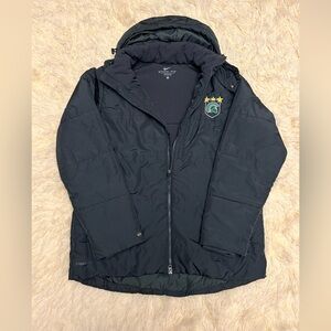 Nike Michigan State Basketball Jacket Men’s Size L Black Storm Fit Hooded Parka